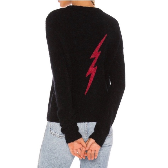 Rails Black Ruby Lightning Storm Sweater, Size Medium, Wool Cashmere Sweater - Picture 2 of 9